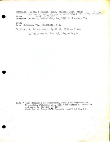 REYNOLDS, Martin (n.d.) LELAND SMITH